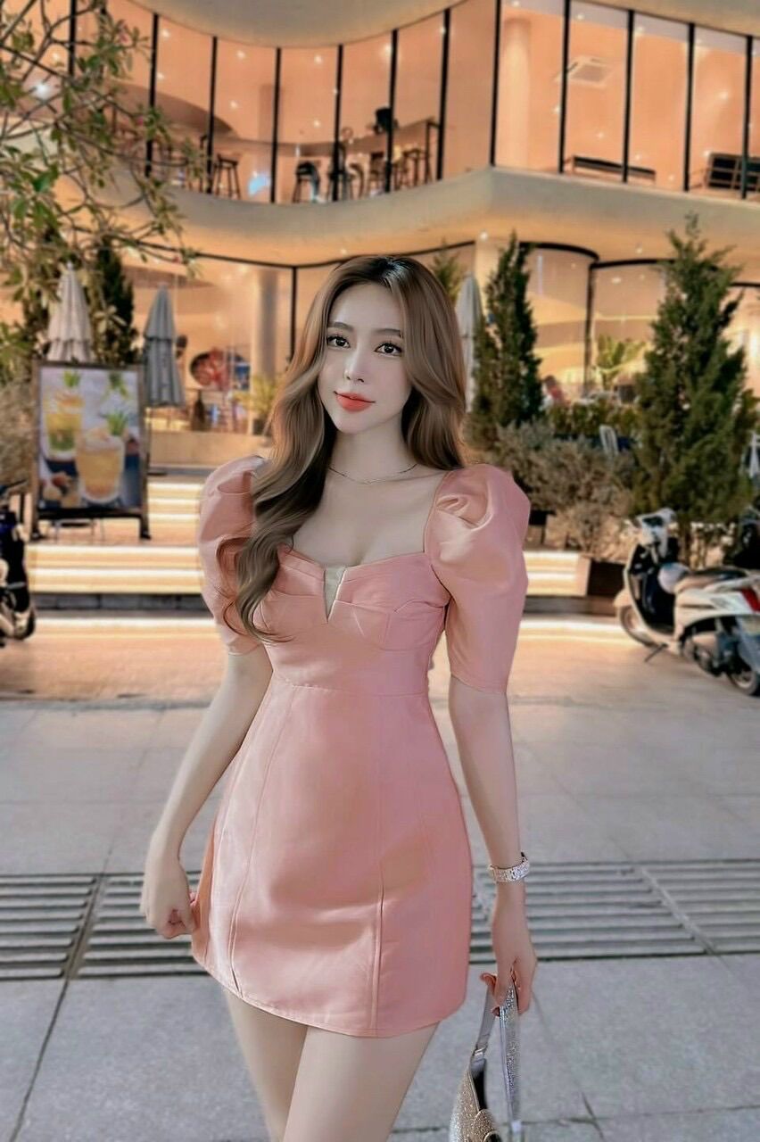 (SHOP TÁO ĐỎ BIGSIZE 50KG ĐẾN 90KG) đầm đi tiệc tôn dáng cổ xẻ V