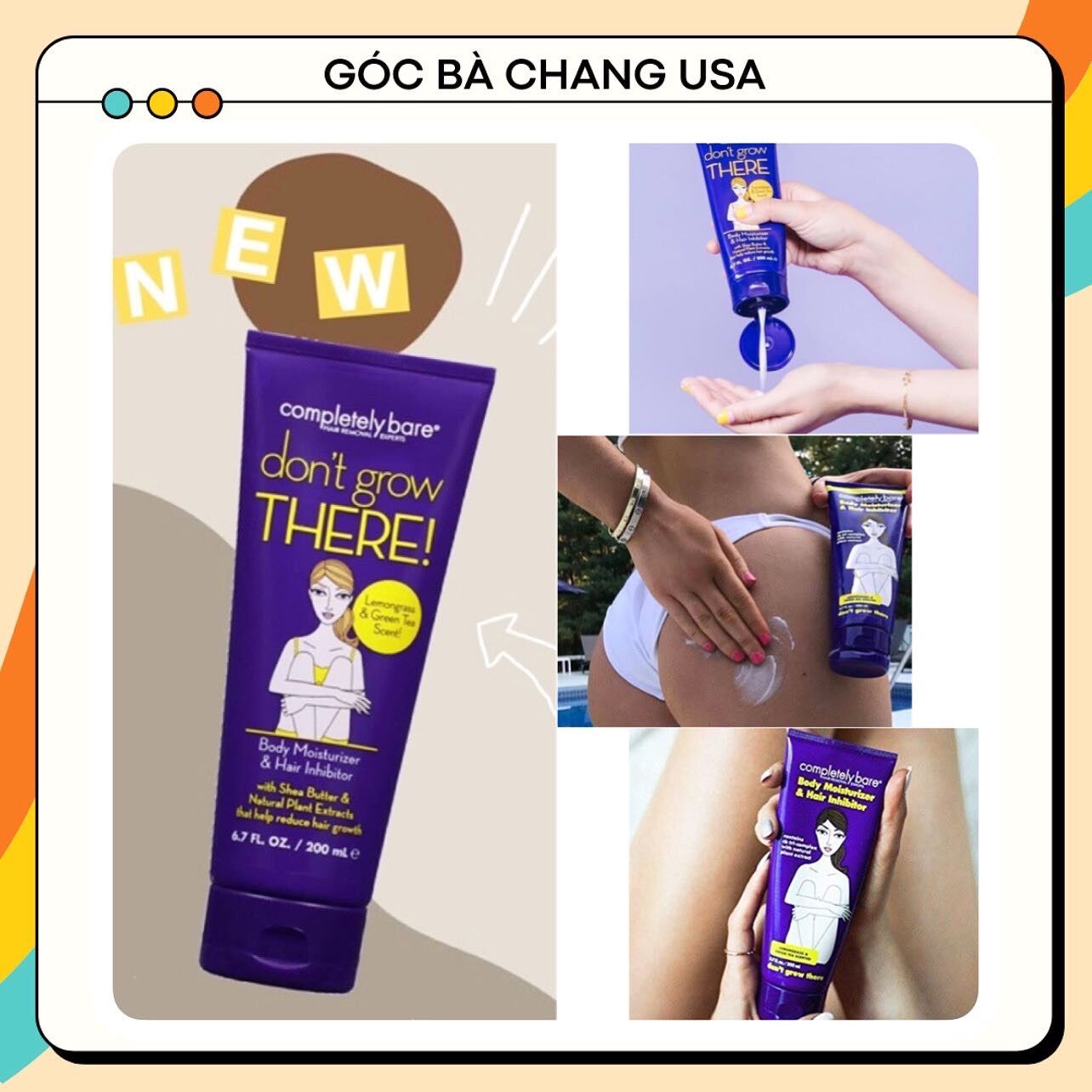 Kem Ức Chế Làm Chậm Quá Trình Mọc Lông COMPLETELY BARE tuýp 200ml