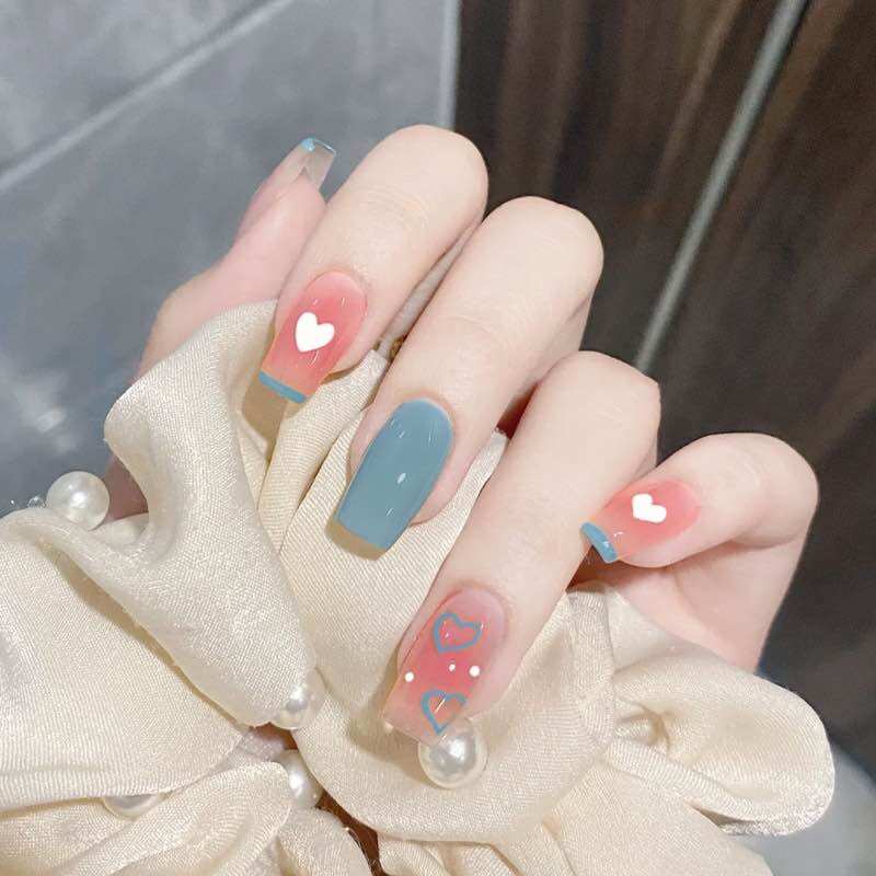 Bộ 24 móng tay giả D914 dáng móng dài ( Tặng kèm keo và dũa )