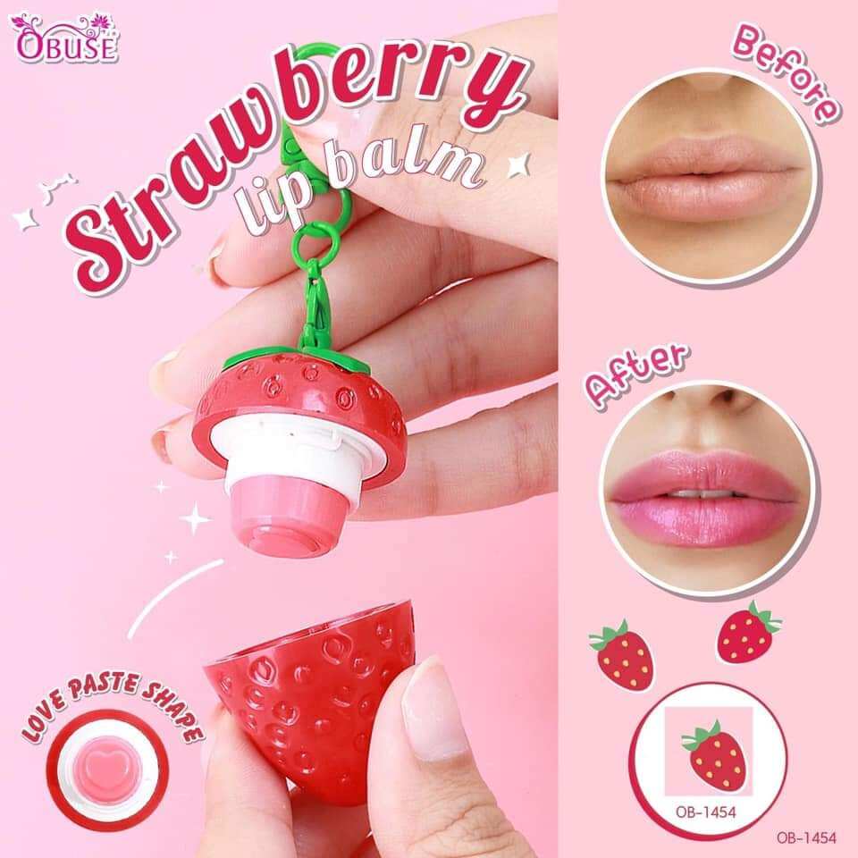 Son dưỡng môi obuse strawberry lipbalm thái lan