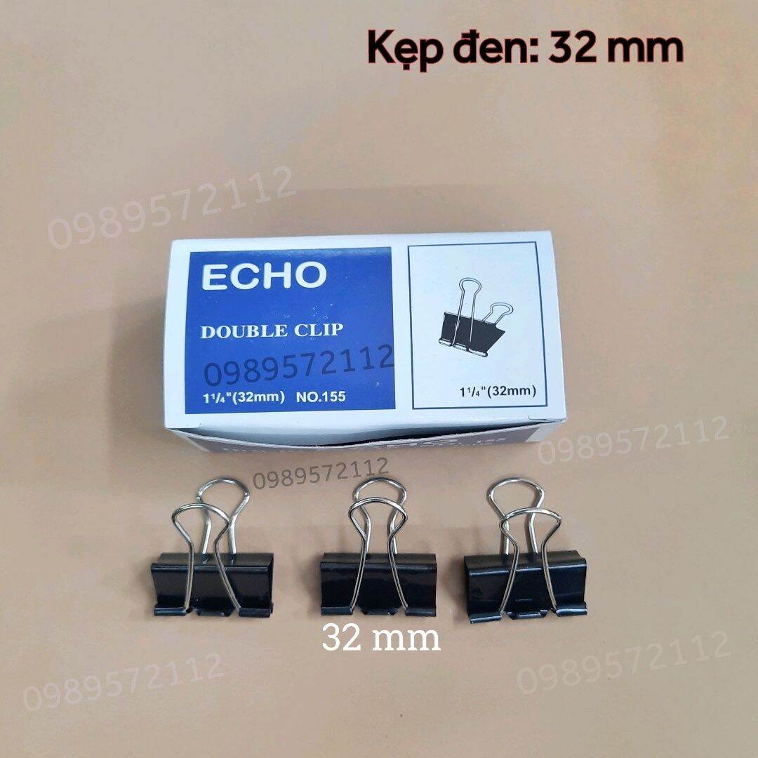 Kẹp giấy màu đen (kẹp bướm) các cỡ 15mm-51mm.