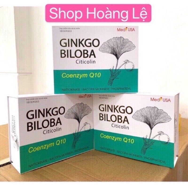 [Hcm]Viên Uống Bỗ Não Ginkgo Biloba 360 Tăng Cường Lưu Thông Máu Hộp 100 Viên