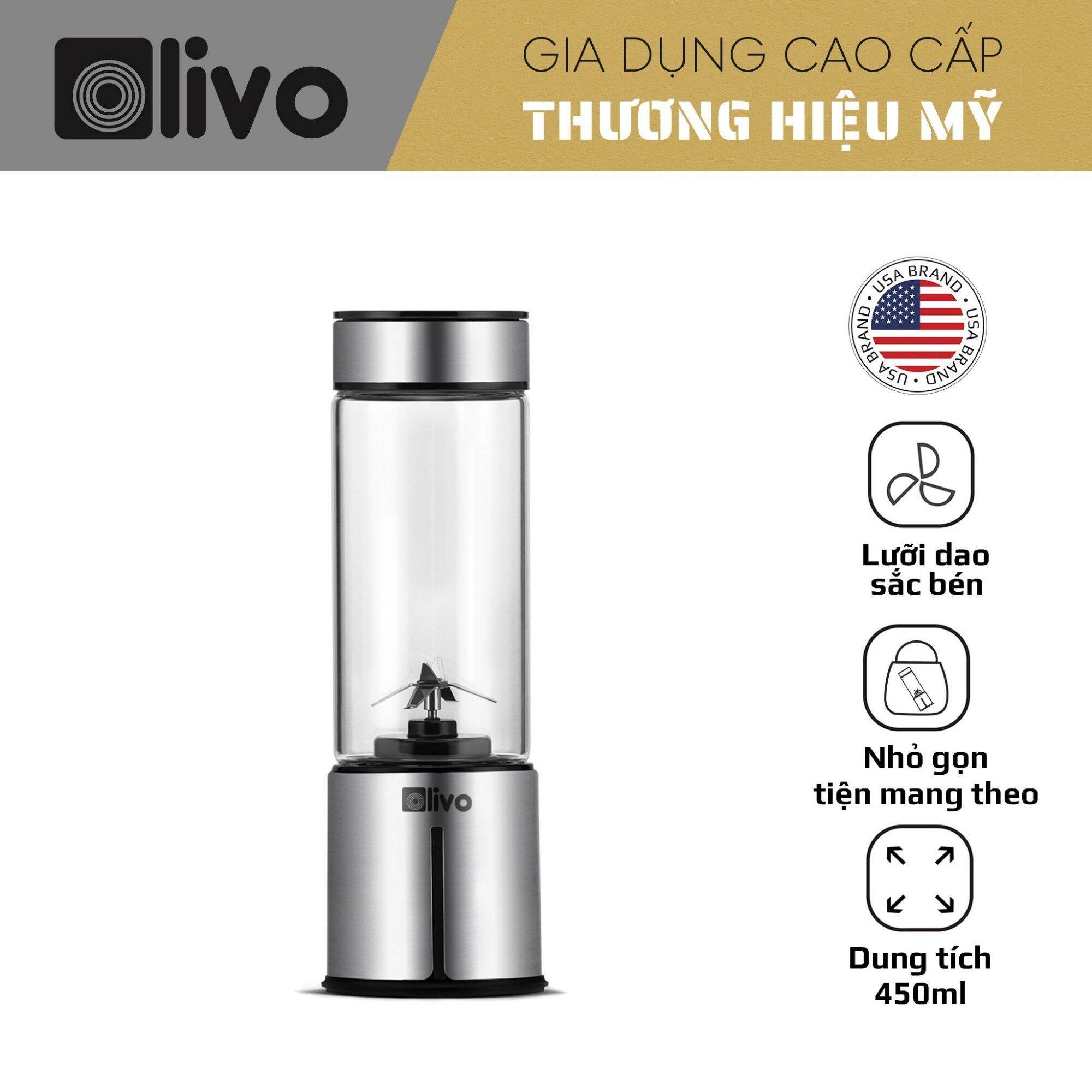 GIAO HỎA TỐC 2h MÁY XAY SINH TỐ CẦM TAY MINI OLIVO PB01 BẢO HÀNH 12 THÁNG