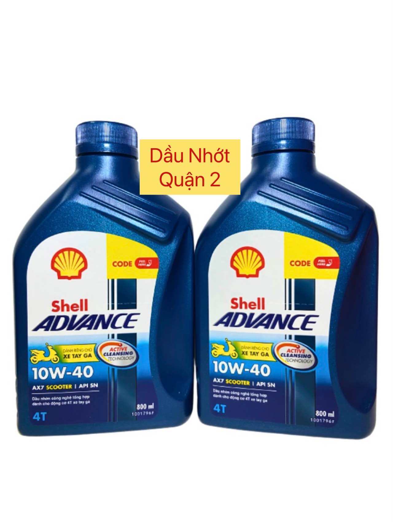 Dầu nhớt shell advance ax7 dành cho xe ga 800mL