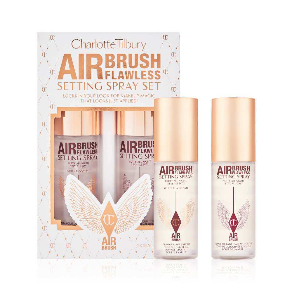 SET xịt khoá make-up Charlotte Tilbury và son Pillow talk