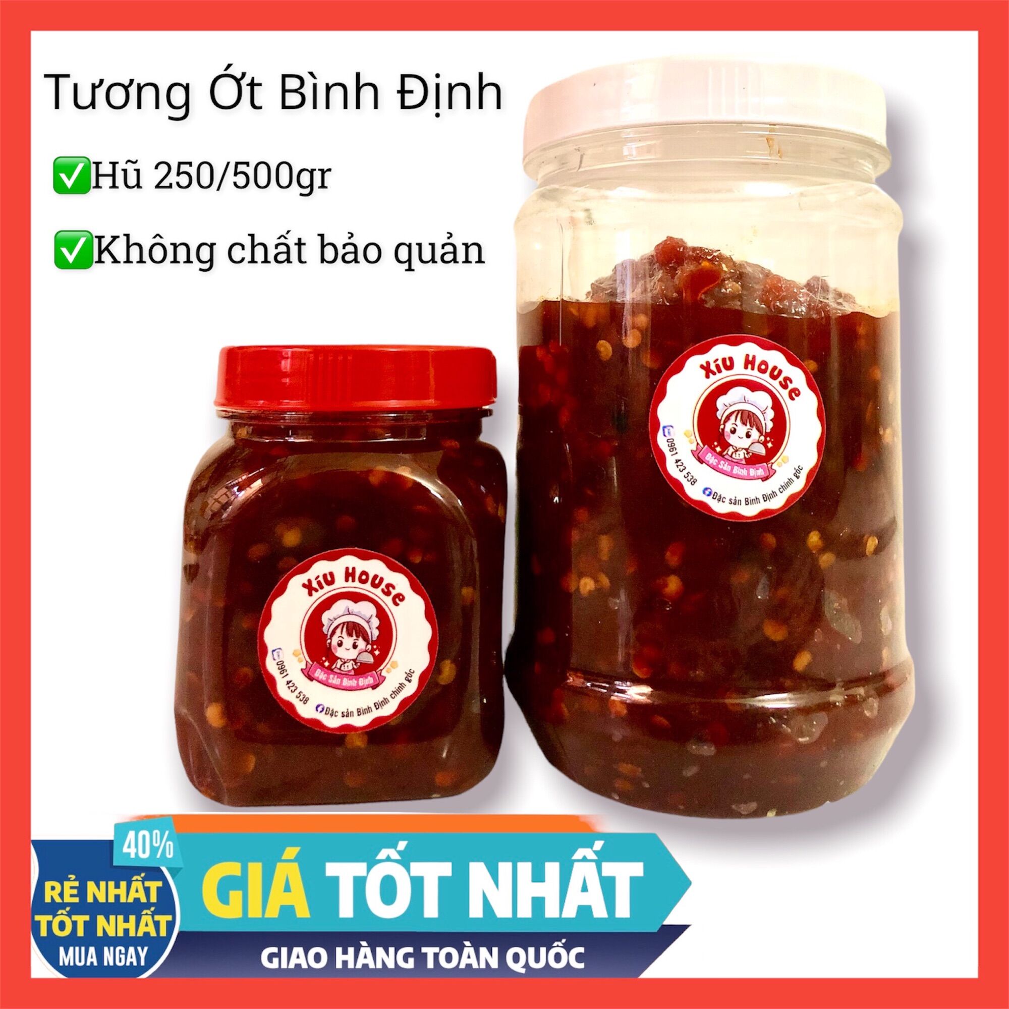 500Gr Tương Ớt Rim Bình Định Nhà Làm