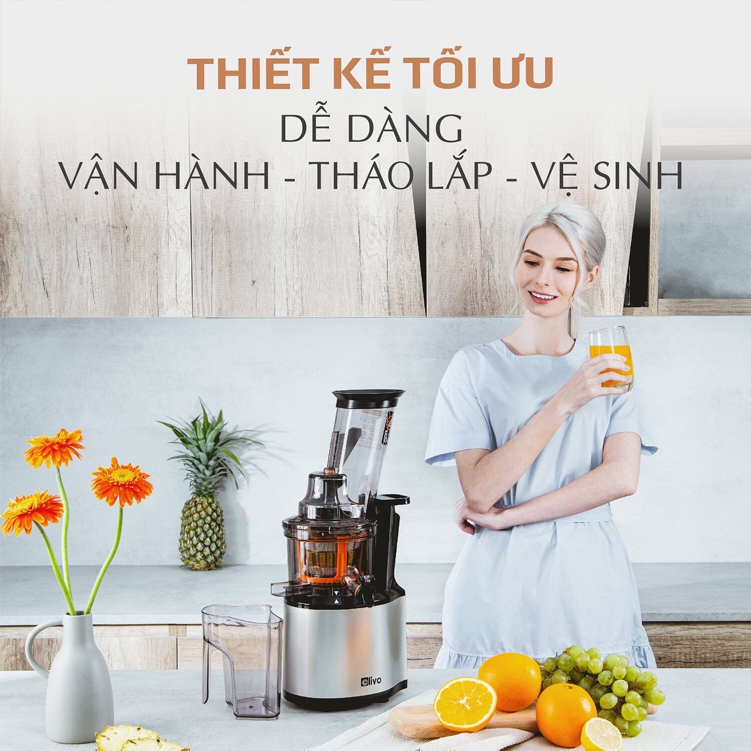 [CHÍNH HÃNG] Máy Ép Chậm Olivo SJ200 - Thương Hiệu Mỹ 🇺🇸