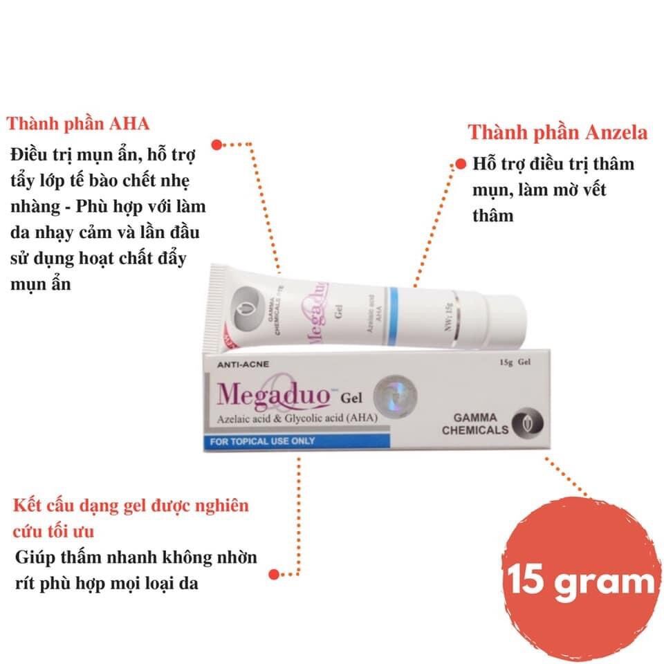 Megaduo Gel 15g hỗ trợ giảm mụn, thâm