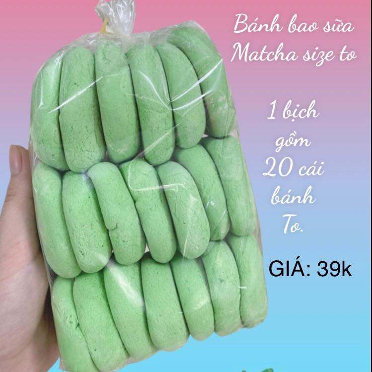 Bánh bao sữa trà xanh matcha 1 bịch gồm 20 cái bánh lớn