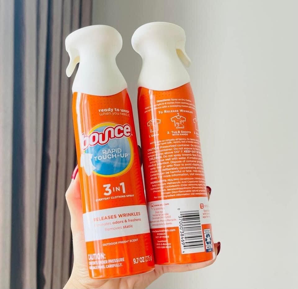 01 chai Xịt thẳng và thơm quần áo Bounce