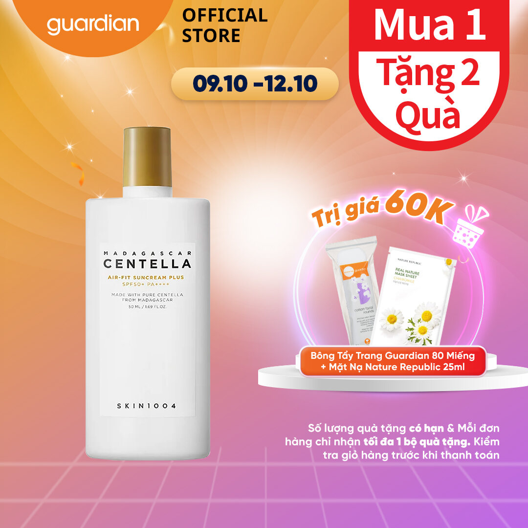 Kem Chống Nắng Cho Da Nhạy Cảm Skin1004 Madagascar Centella Air-Fit Suncream Plus SPF50+ PA++++ 50Ml