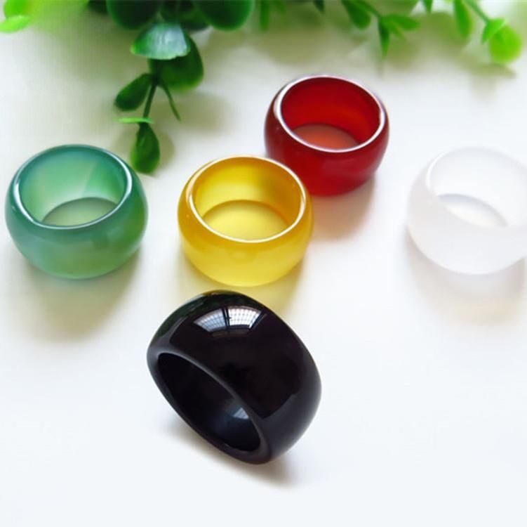 Nhẫn Ngọc Mã Não Cho Nam Và Nữ Nhẫn Ngọc Mã Não Màu Đỏ Xanh Lá Cây Vàng Xanh Lam Vàng Nhẫn Ngón Tay 