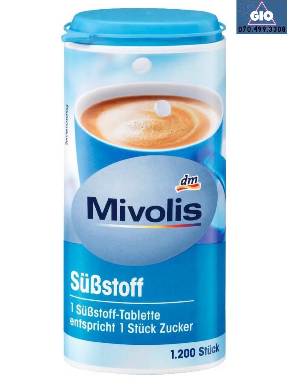Đường Ăn Kiên Mivolis Đức 1200 Viên (~ 5,28 kg đường)