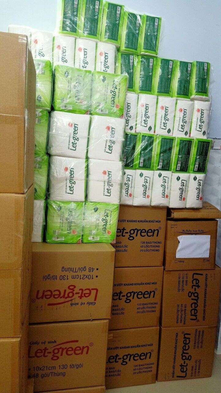 Giấy vệ sinh đa năng Let green 700 tờ.
