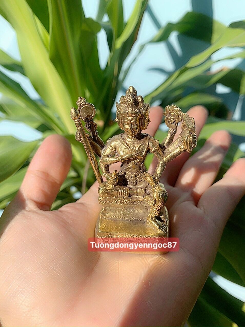 Tượng đồng phật tứ diện cao 6,5 cm