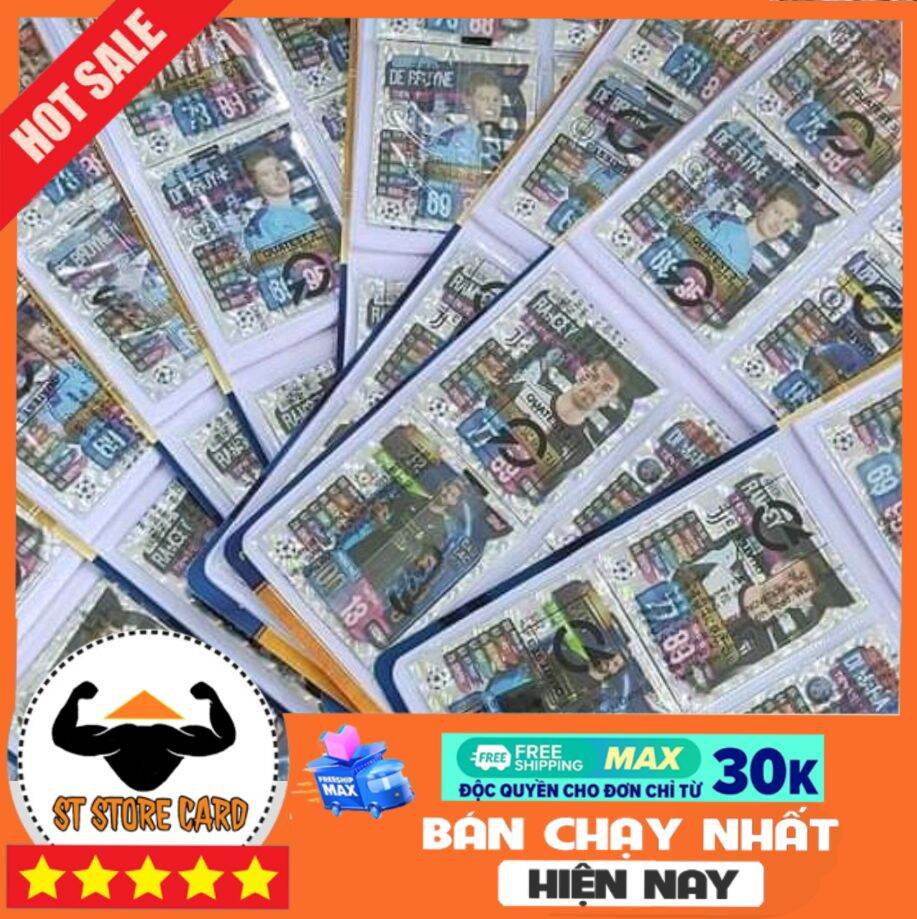 Full 72 thẻ cầu thủ bóng đá poca match attax nguyên seal chính hãng