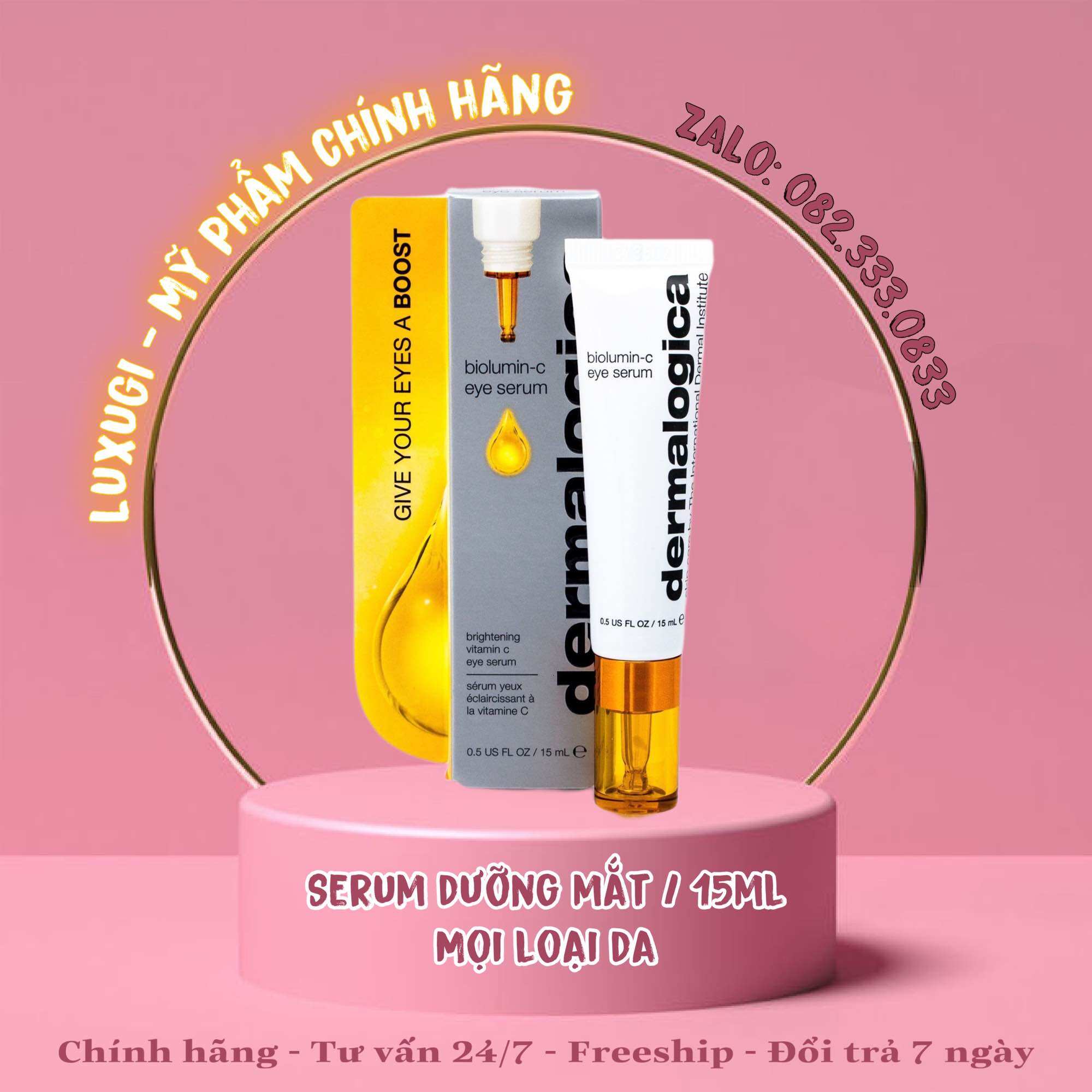 Tinh chất Dermalogica Biolumin-C Eye Serum mờ thâm, xoá nhăn dưỡng da vùng mắt 15ml