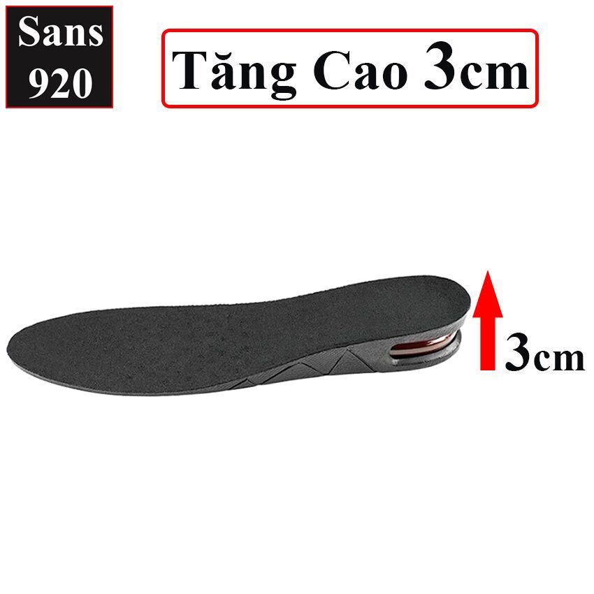 Lót giày tăng chiều cao 3cm 5cm 7cm 9cm Sans920 miếng lót giầy độn đế nâng gót đệm khí nguyên nửa bàn 3P 5P 7P 9P