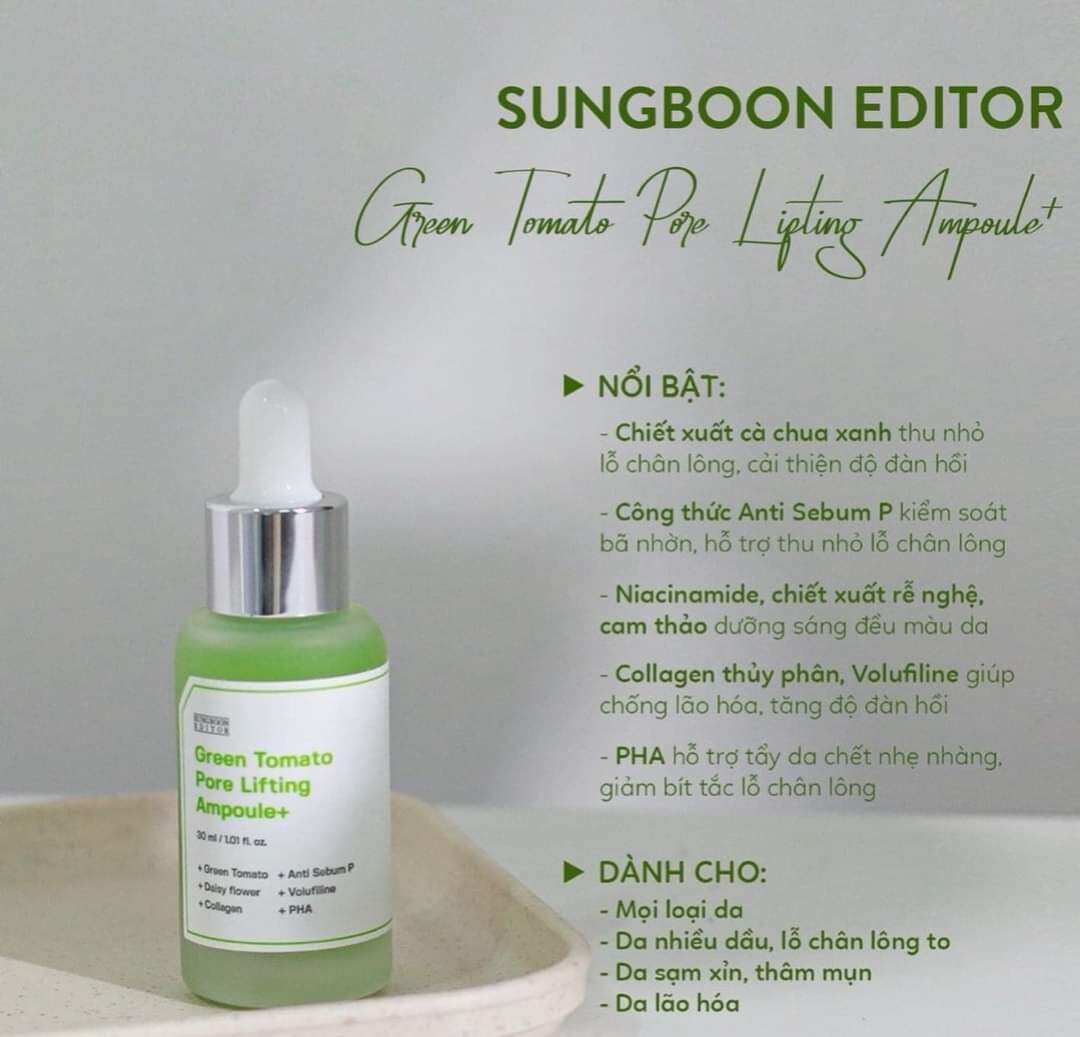 Serum Cà Chua Xanh Sungboon Editor Green Tomato