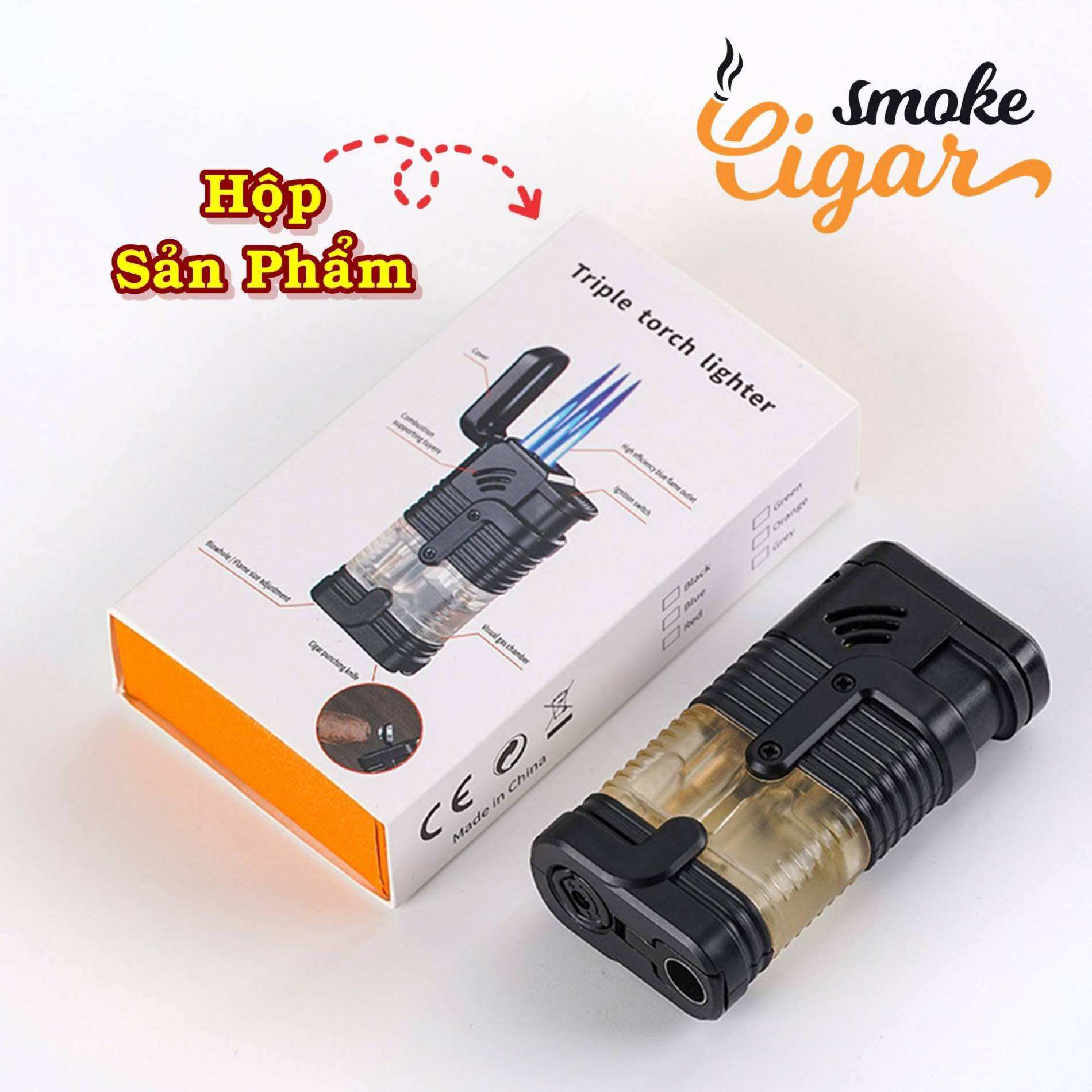 [HCM]Bật Lửa Gas Khè 3 Tia Gas Lộ Thiên (Nhiều Màu)