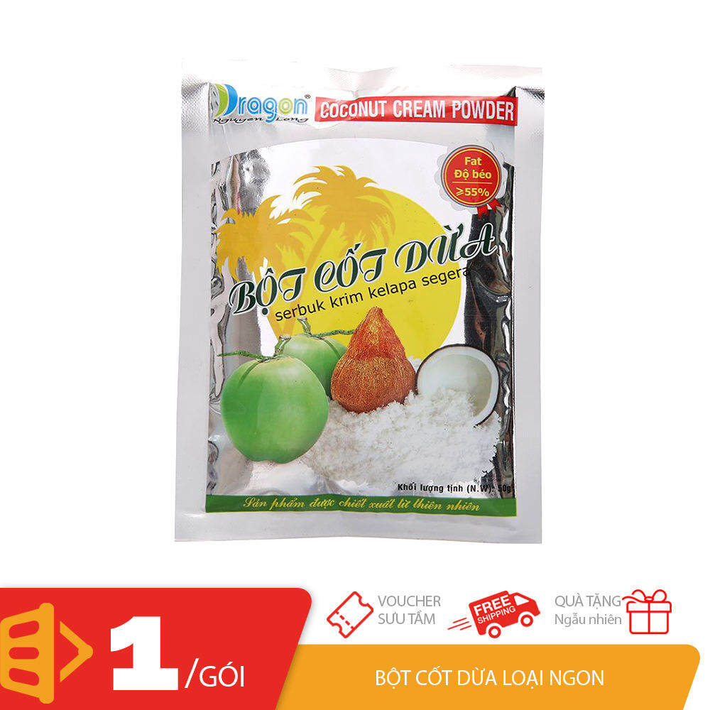Bột cốt dừa béo ngậy nguyên liệu trong món chè sốt kem dừa café muối