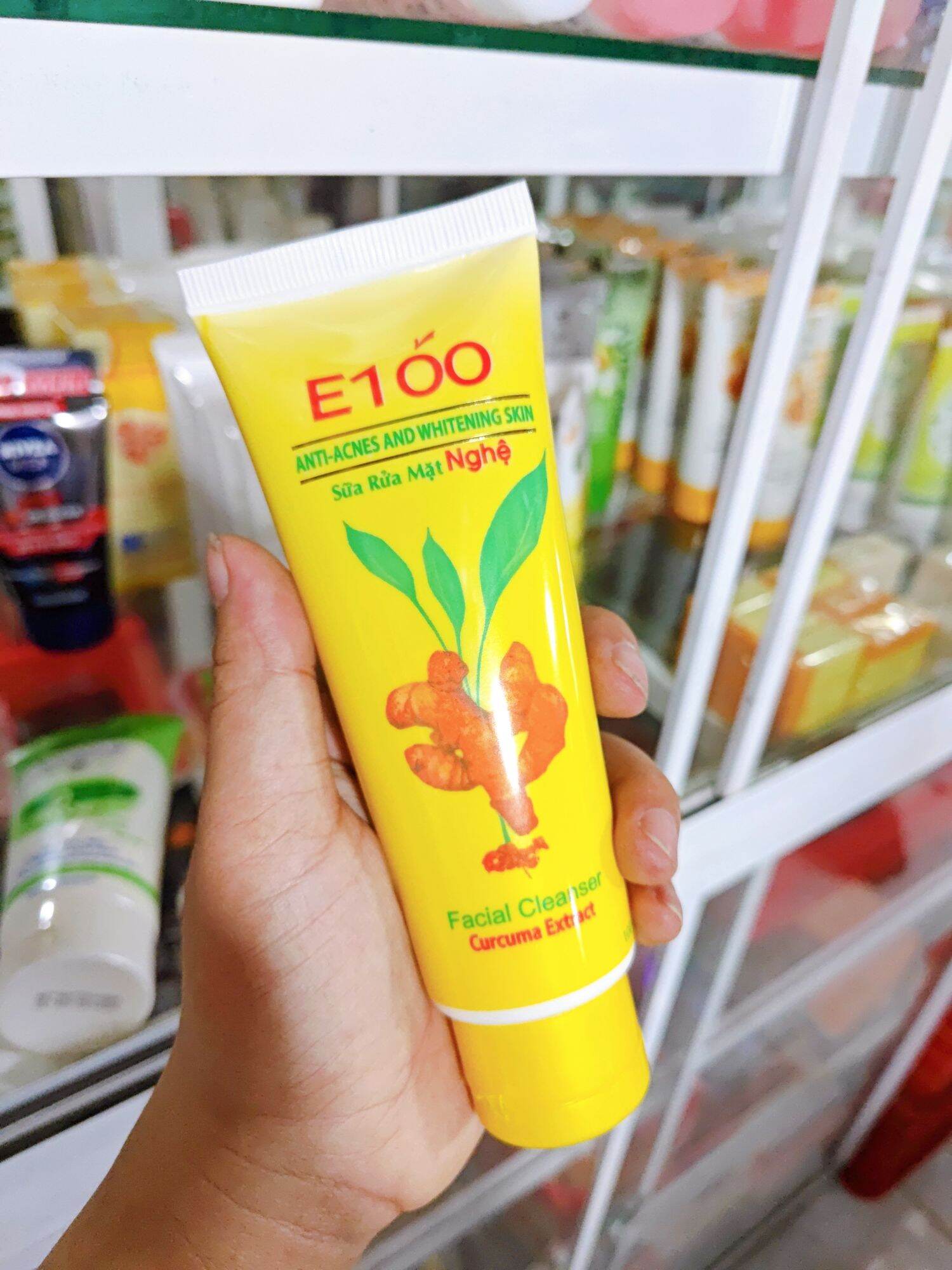 CHÍNH HÃNG - Sữa Rửa Mặt Nha Đam E100 Ngừa Mụn Sáng Da 100G