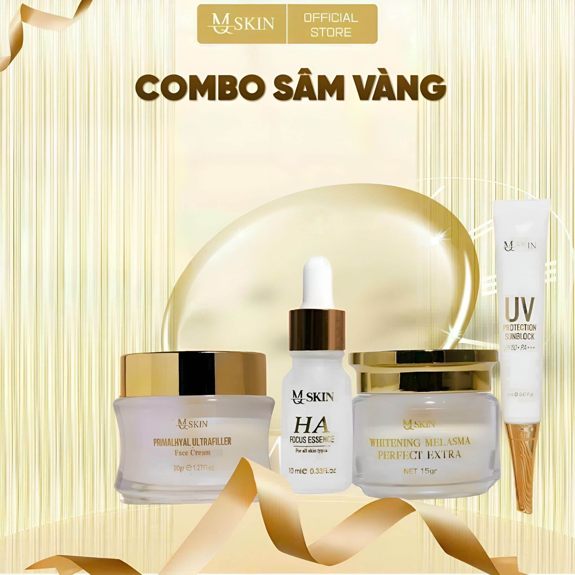 (CÓ THẺ CÀO) COMBO KEM FACE CAO NÁM SÂM VÀNG MQ SKIN