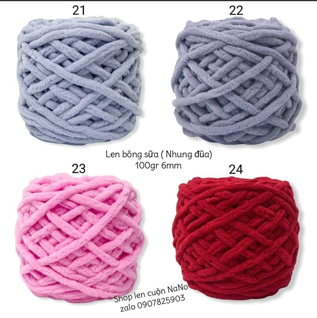 len bông sữa 100gam sợi 6mm
