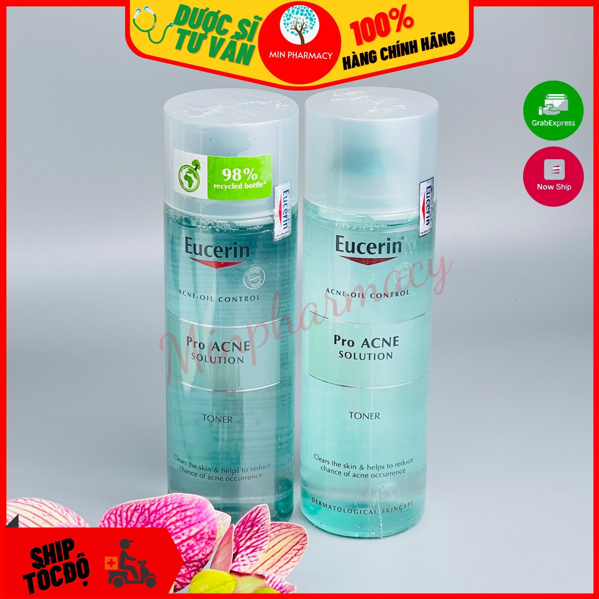 Nước cân bằng cho da nhờn mụn eucerin acne toner 200ml- minpharmacy