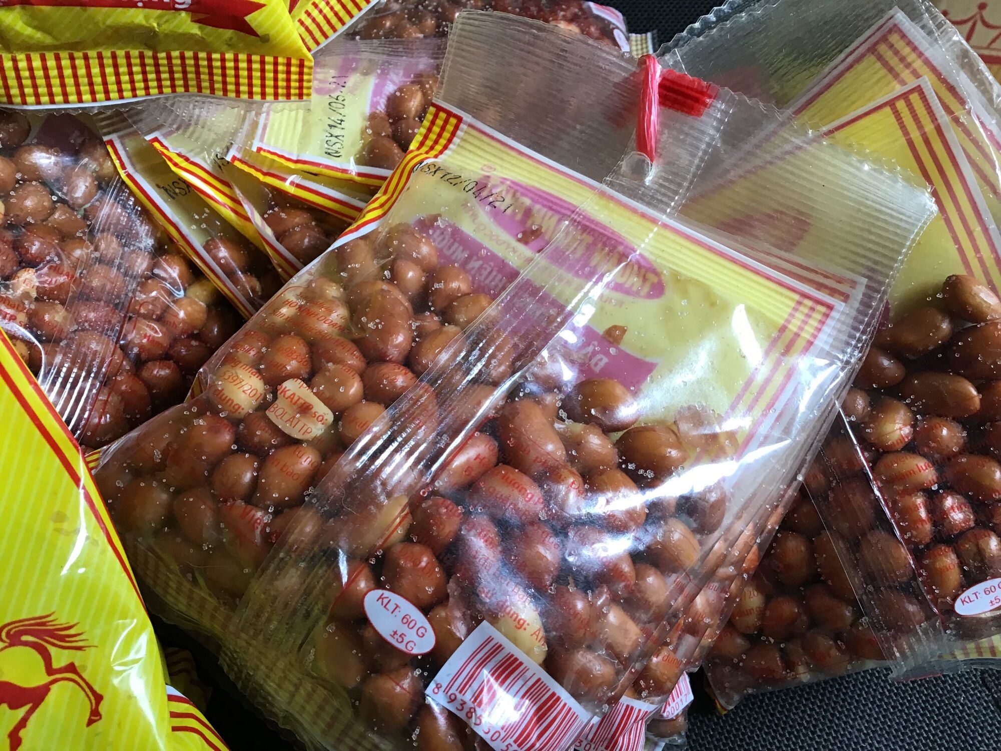 (NGON NGON) COMBO 10 Gói/5 gói đậu phộng muối ăn liền( 60gr/gói)