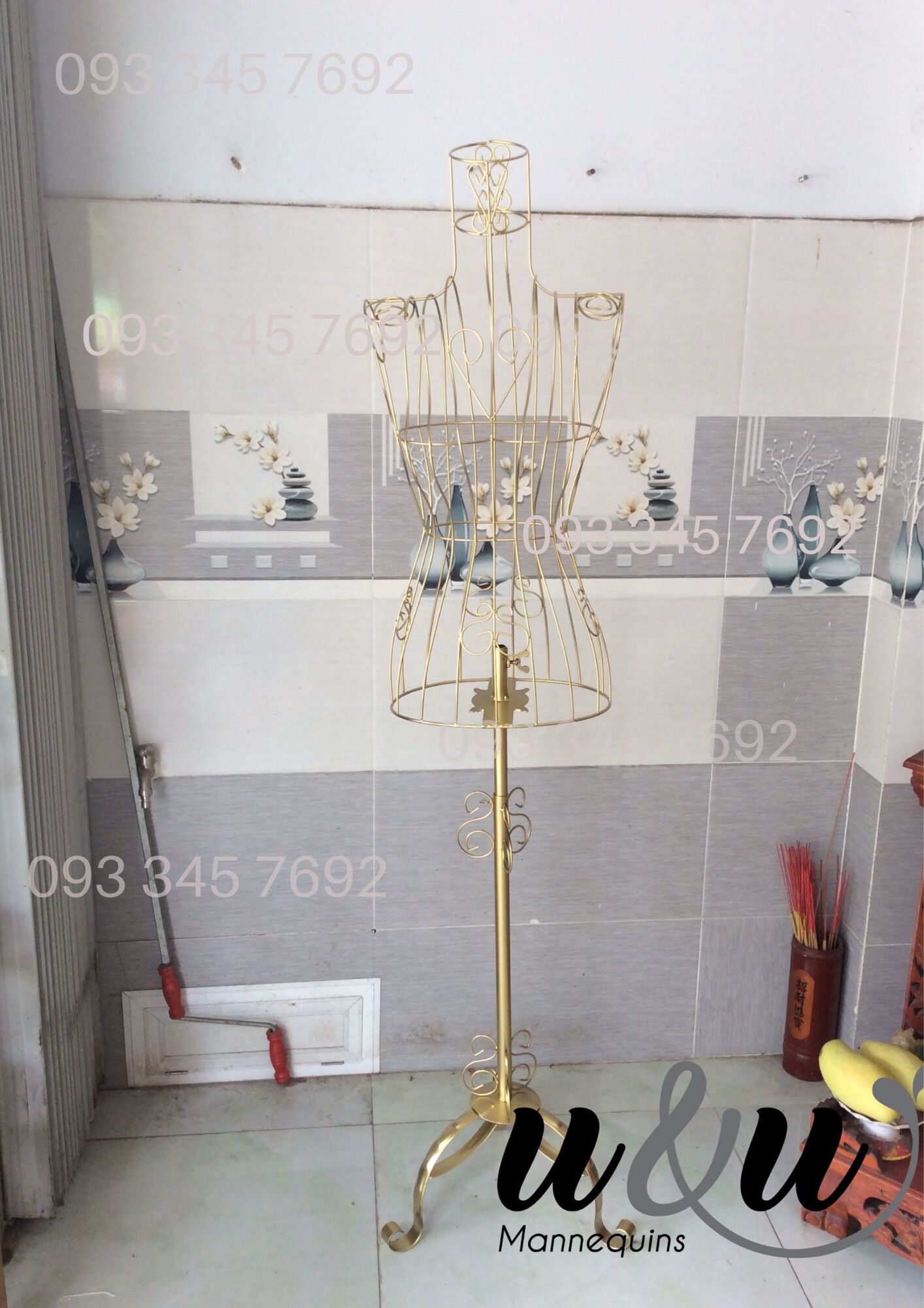 Manocanh sắt nữ vàng đồng