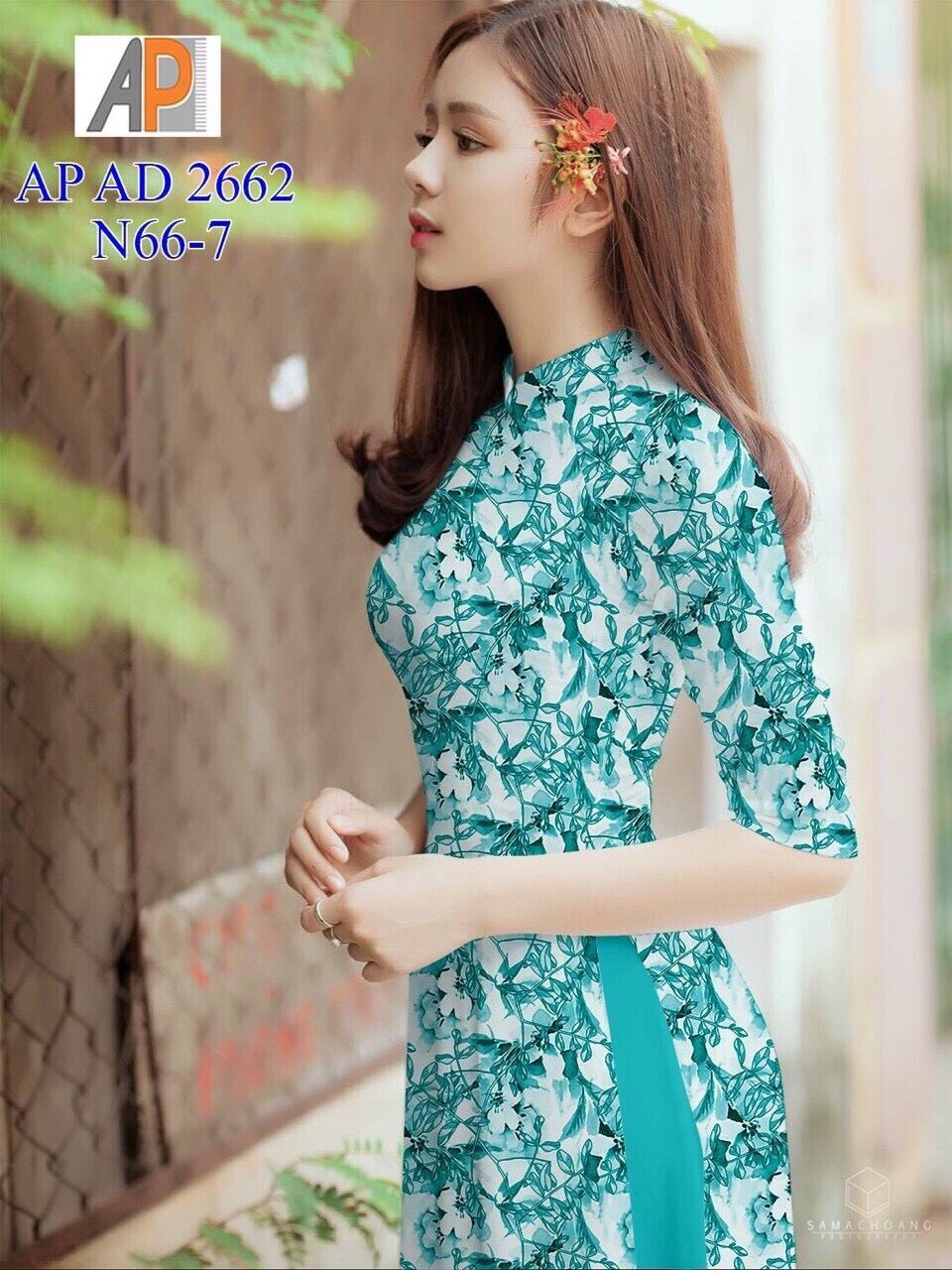 Vải áo dài in hoa đều