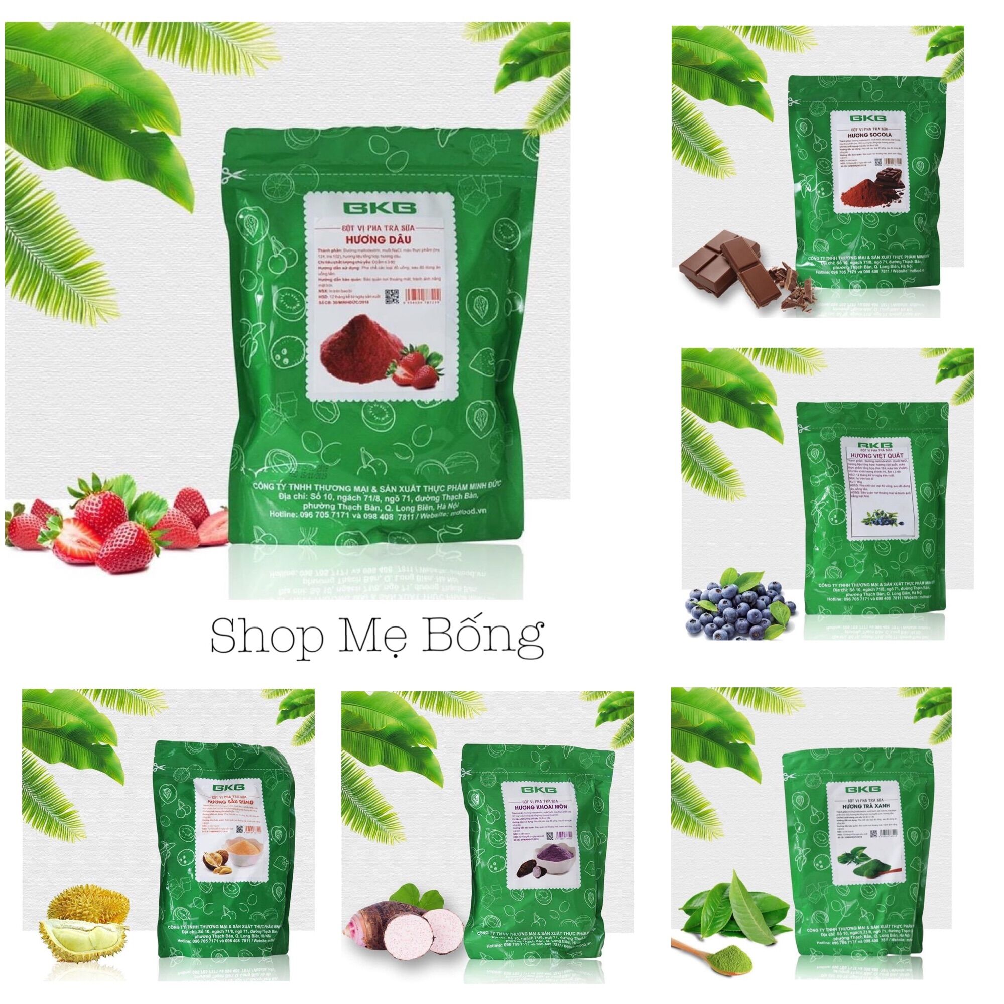 Bột vị pha trà sữa bkb 1kg - vị việt quất