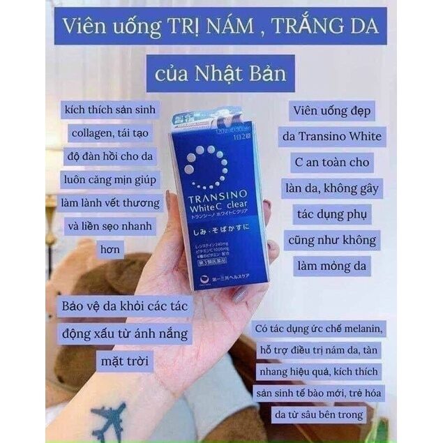 Viên uống trắng da Transino 120 viên