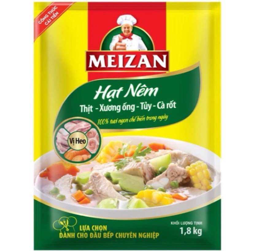 [1,8KG]Hạt nêm meizan vị heo-thịt xương ống-tuỷ- cà rốt hàng chính hãng date mới gói 1.8kg