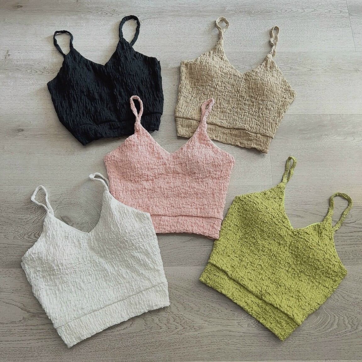 ÁO 2 DÂY CROPTOP CỔ TIM VẢI XỐP CO GIÃN #NGArb,UT