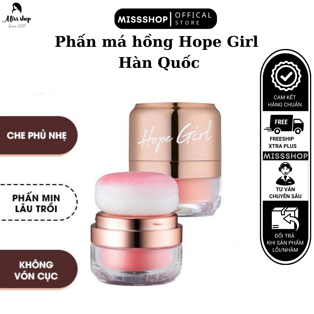 Má hồng dạng bột hope girl 3d powder blusher 5gr mẫu mới