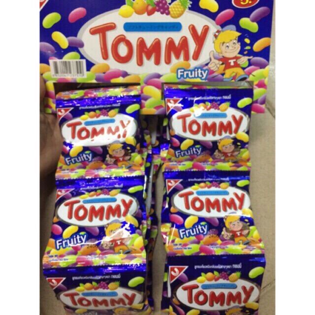 Kẹo dẻo tommy hương trái cây 24 gói 1 xách