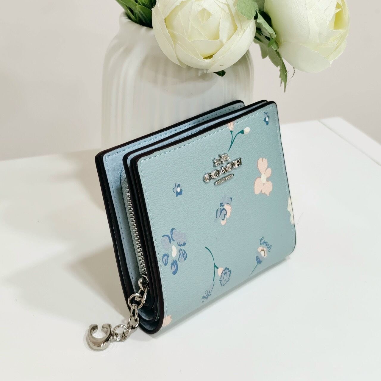 VÍ C.OACH - Snap Wallet họa tiết xinh xắn