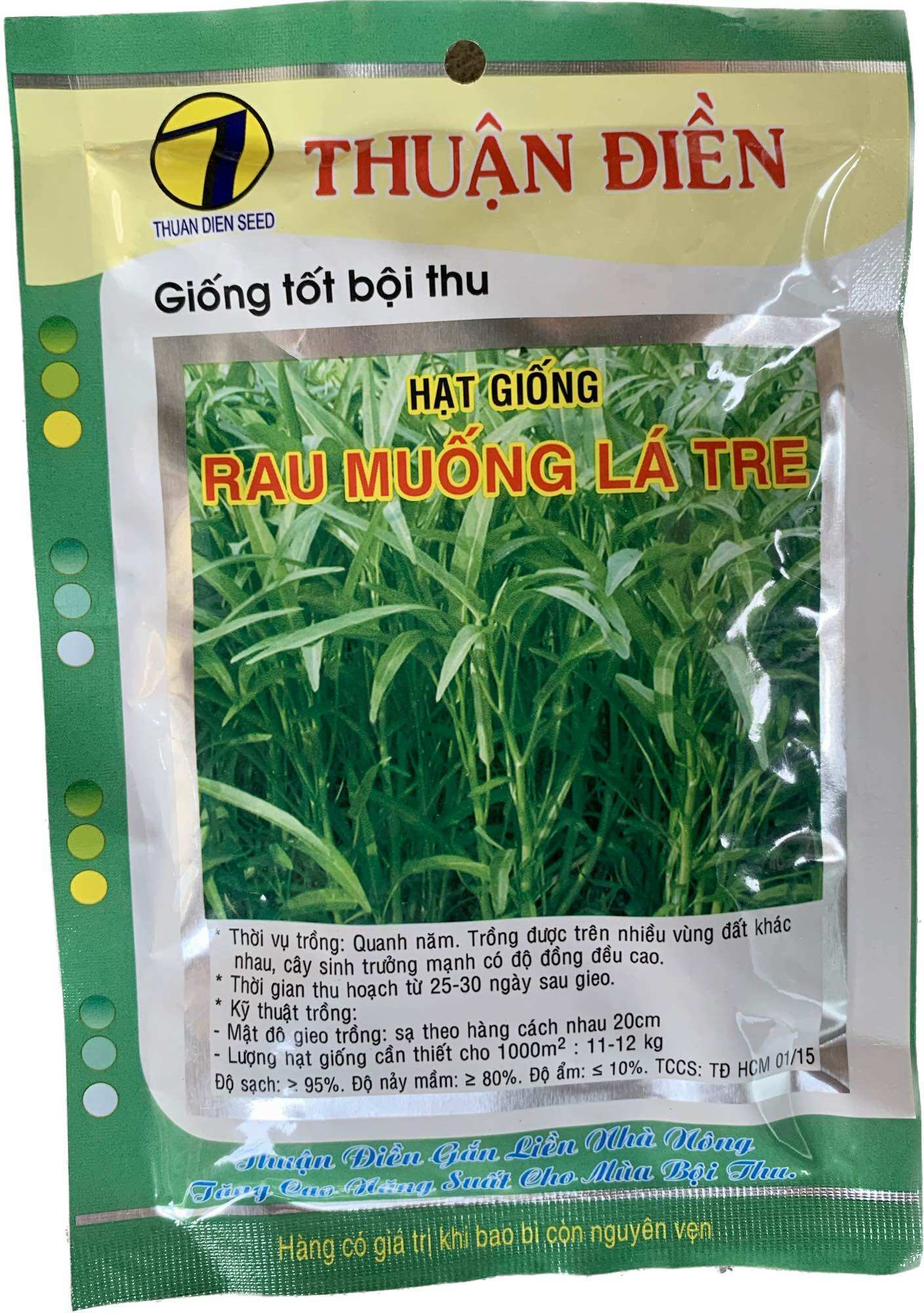 Hạt Giống Rau Muống Lá Tre Gói 100g