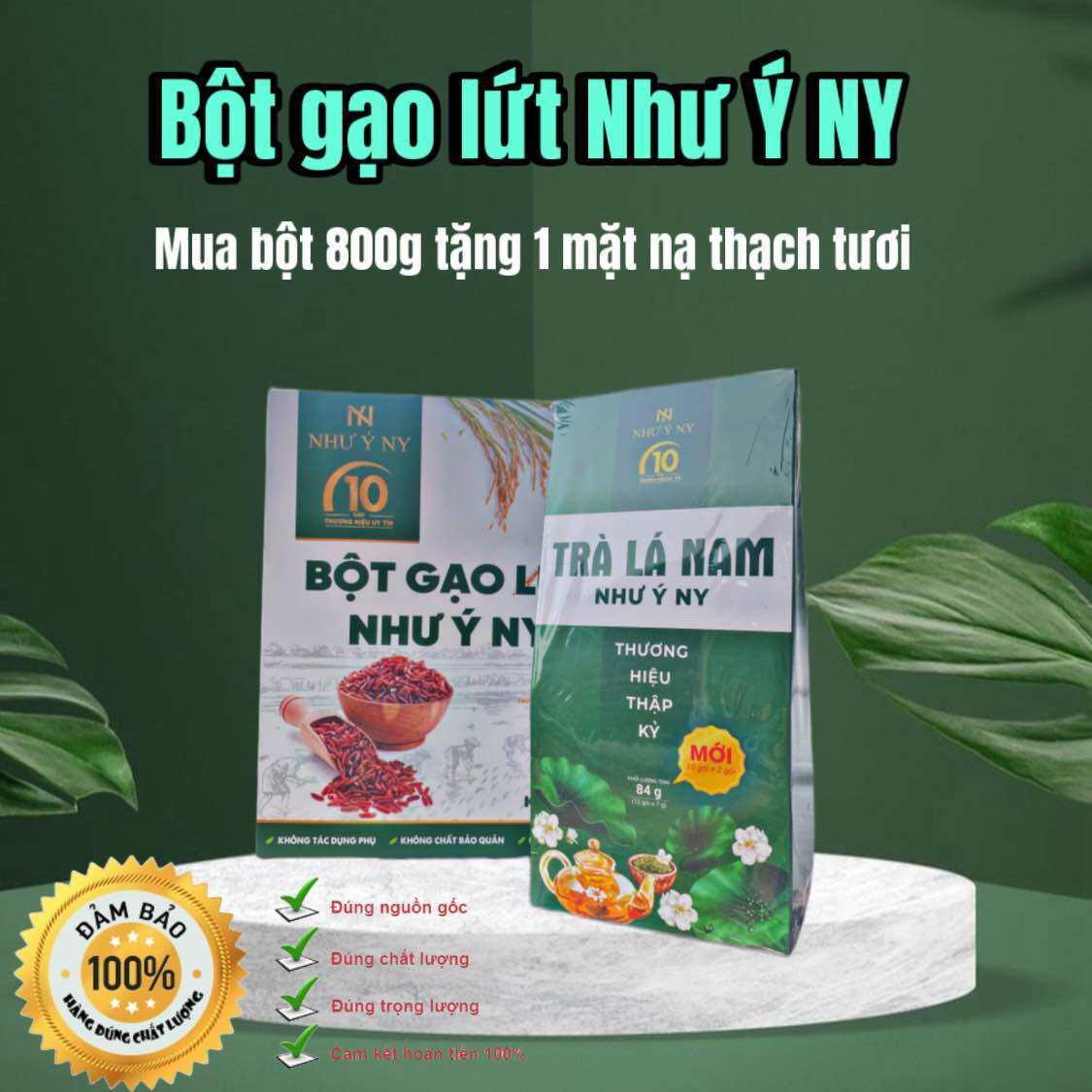 BỘT GẠO LỨT NHƯ Ý NY giảm cân lợi sữa 800g