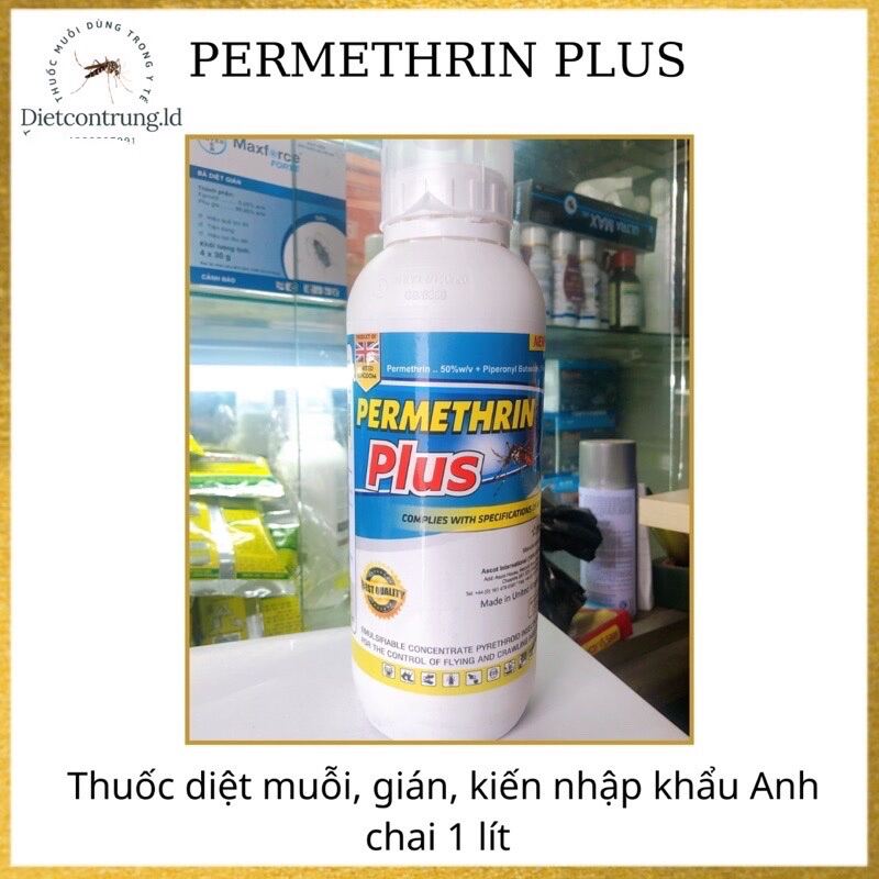 Thuốc diệt côn trùng PERMETHRIN PLUS - 1000ml / diệt côn trùng nhập khẩu Anh