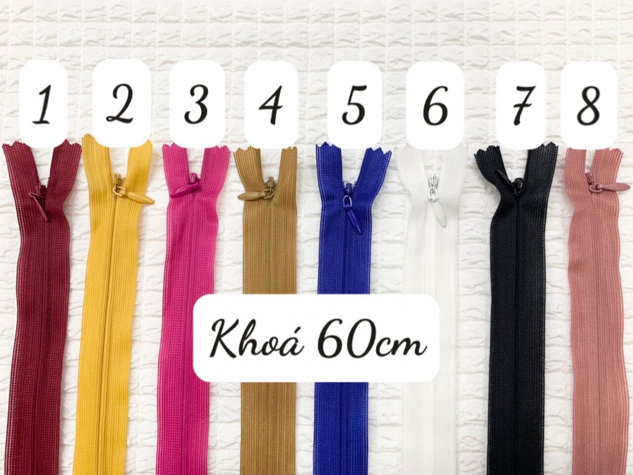 Phụ liệu may giá rẻ] Khoá kéo giọt lệ, khoá chìm,khoá giọt nước size 60cm - 1 CHIẾC