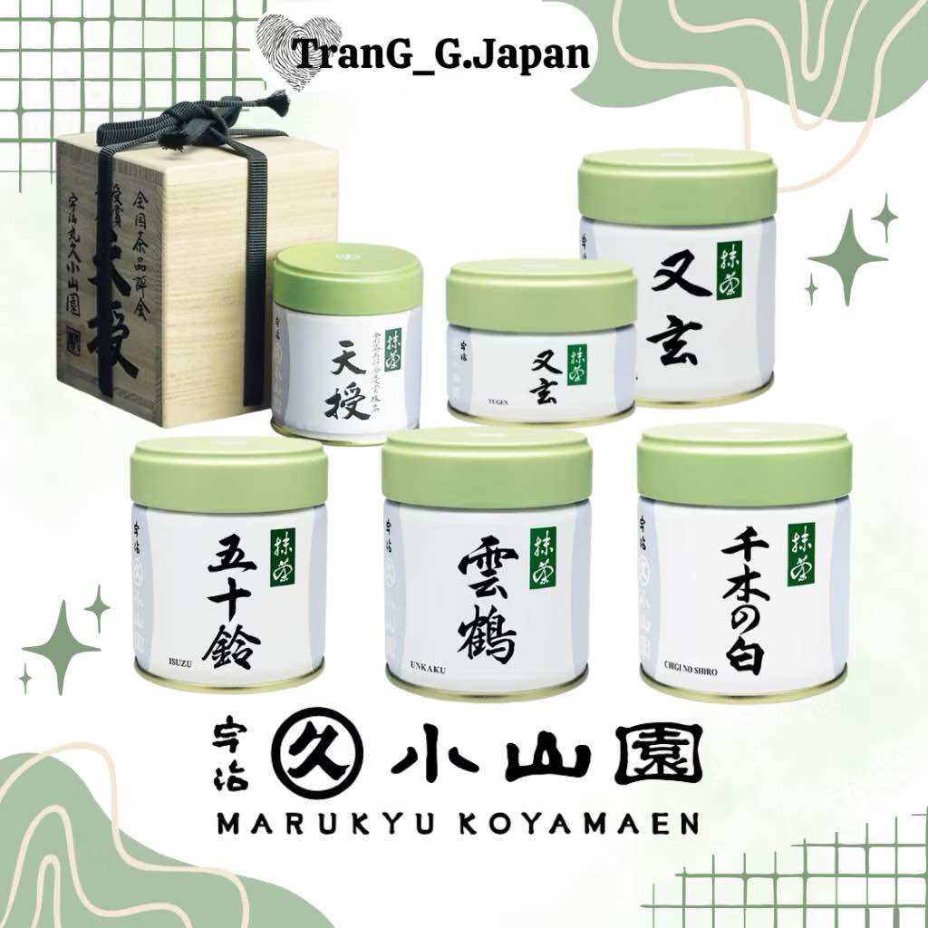 Bột Matcha Marukyu Koyamaen matcha cao cấp Isuzu, Yugen , Wako, Unkaku, Eiju, ayame Nhật Bản