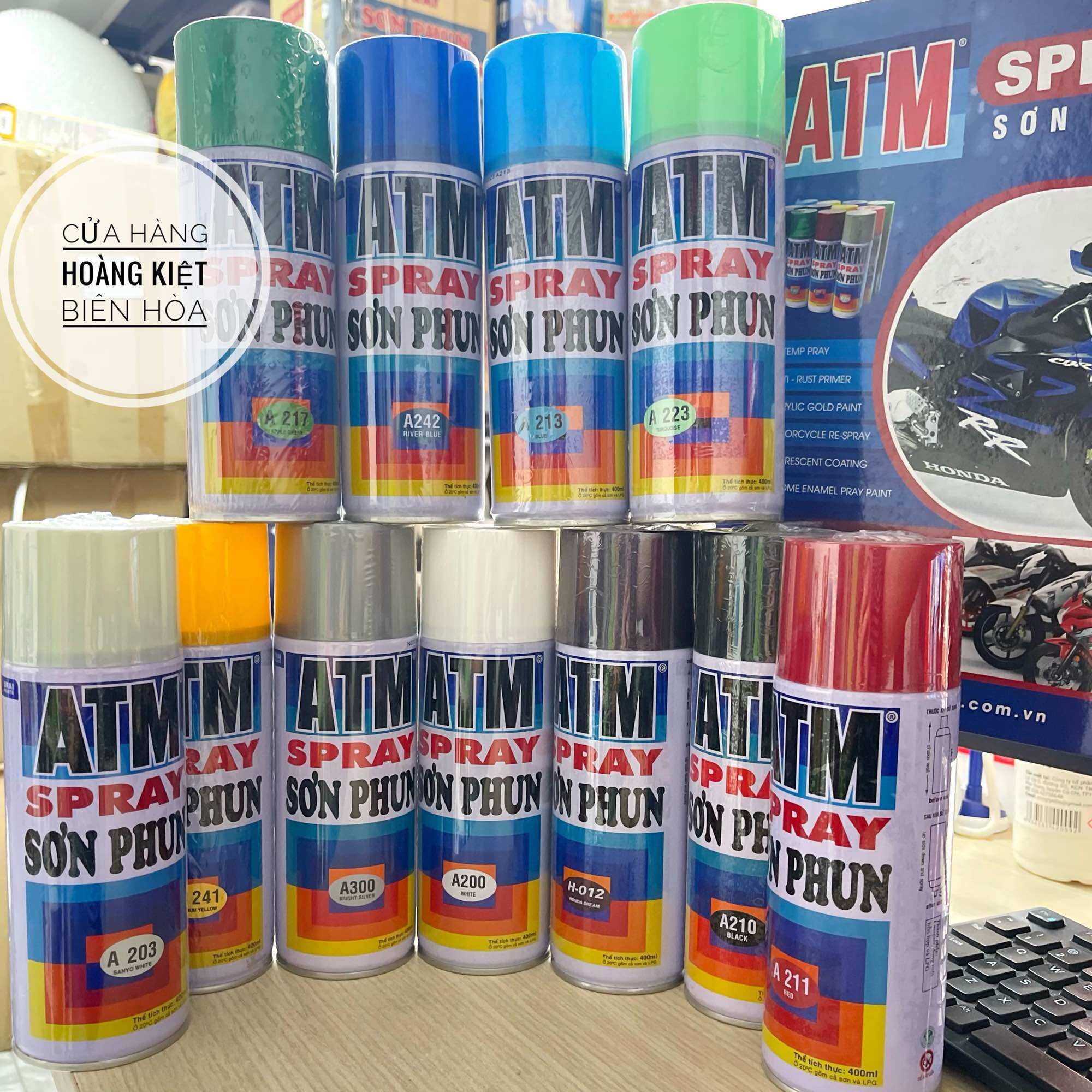 SƠN XỊT ATM 400ML NHIỀU MÀU