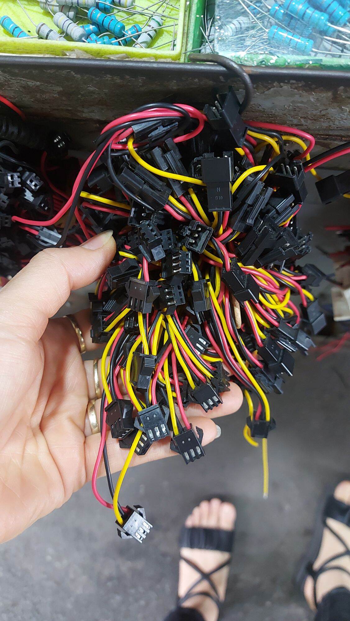 10 bộ rắc 3 chân đực cái