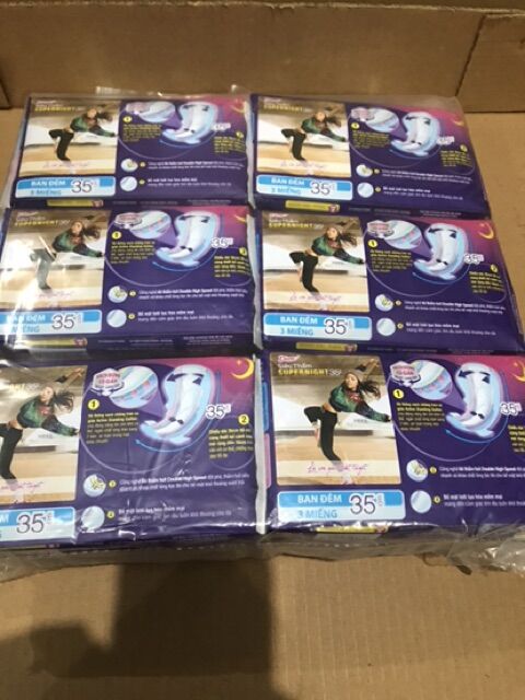 Combo of 6 Packs of Diana Night Sanitary Napkins 35