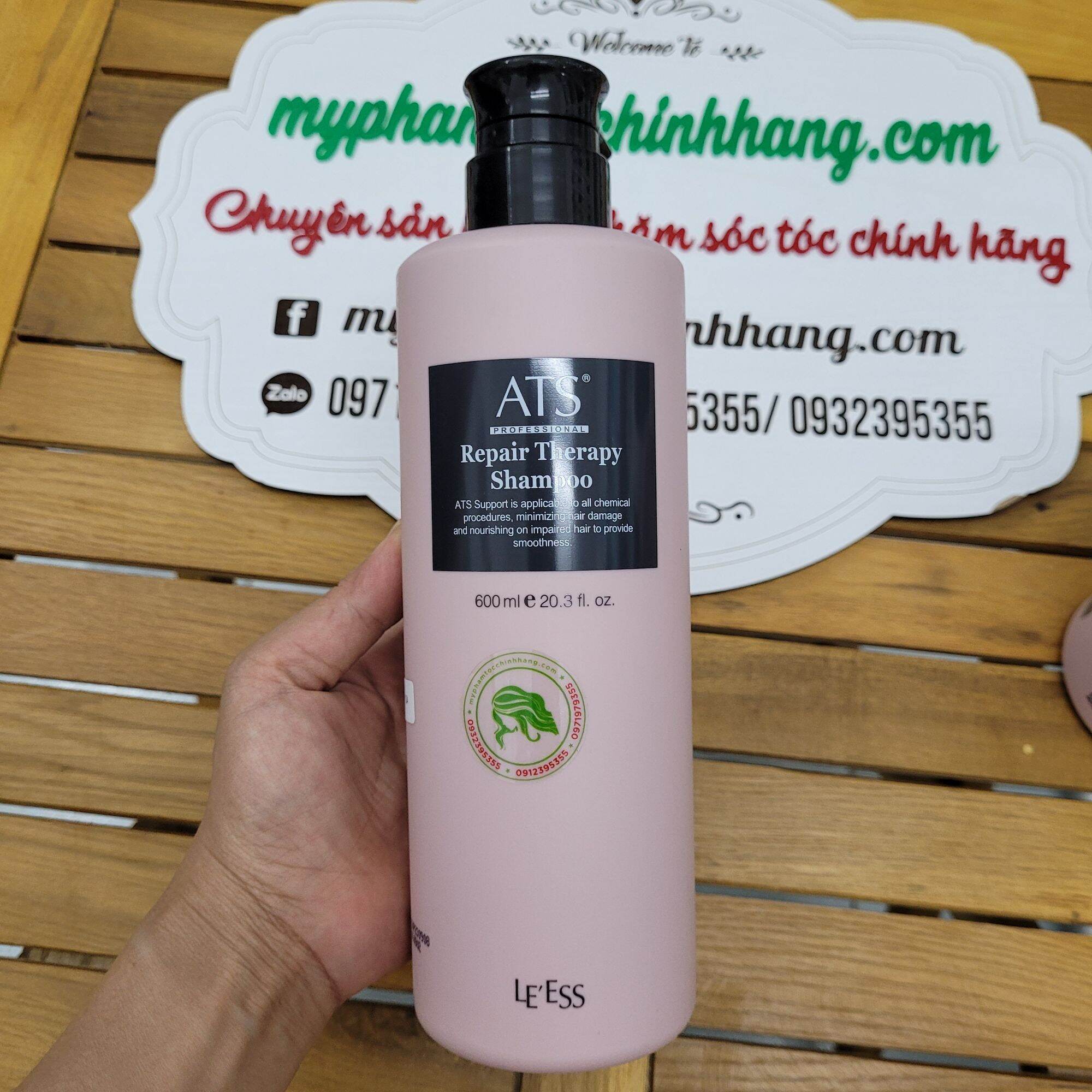 Dầu gội xả ats phục hồi tóc uốn repair therapy 600ml