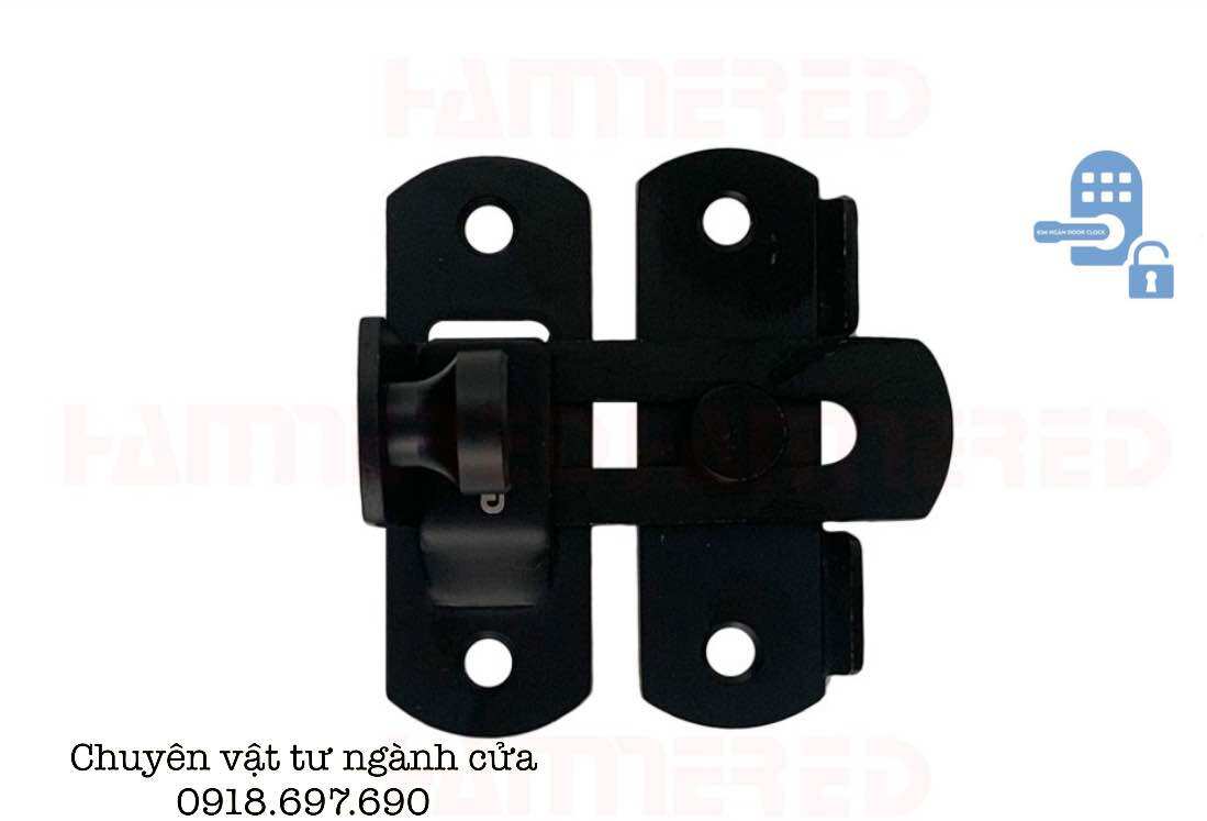 Chốt cửa vuông inox 304 -4002 màu đen opb