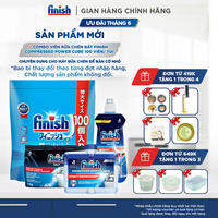 Combo Finish: Viên Rửa Chén Finish Nhật Bản Power Cube 100 Viên + Nước bóng + Dung dịch vệ sinh máy + Muối 1kg